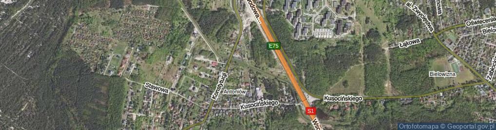 Zdjęcie satelitarne Gruntowa ul.